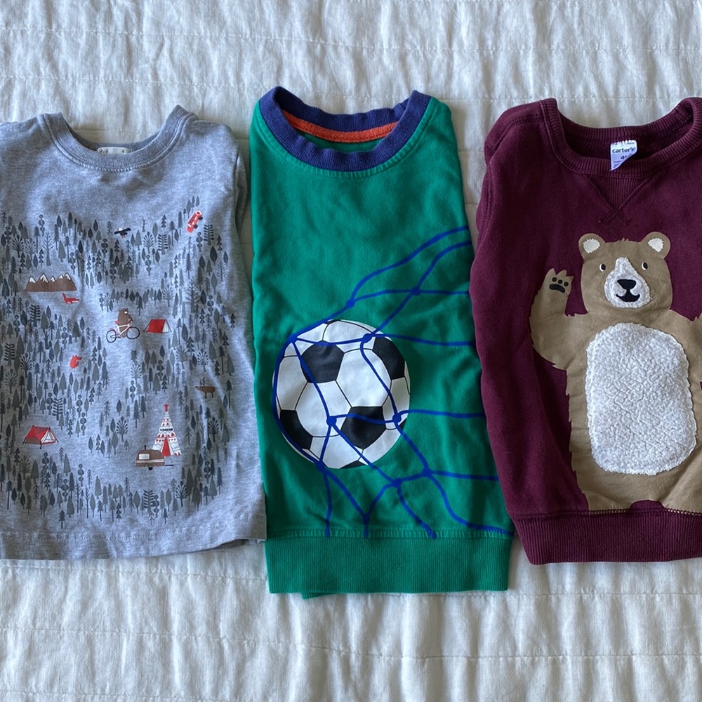 Carters and Kingkow Bundle Lot of 3 Sweaters Size 4T